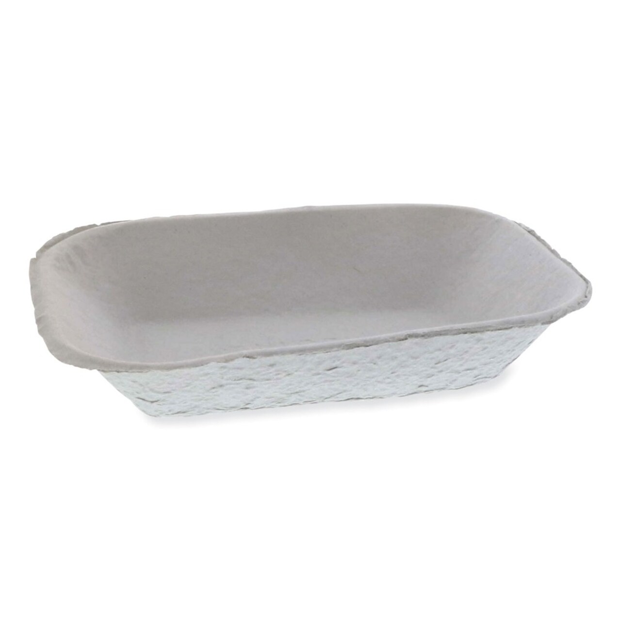 Pactiv Corp. EarthChoice Pulpex 9.13 x 6.88 x 1.75 Steep Wall Paper Food Tray - Natural (460/Carton)